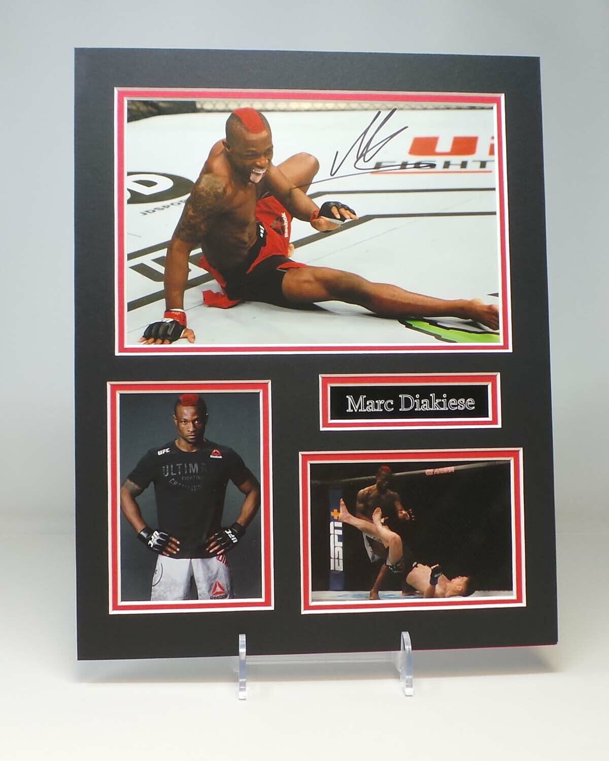 Marc Bonecrusher DIAKIESE Signed Mounted Photo Poster painting Display AFTAL RD COA MMA Fighter