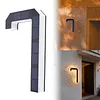LED Illuminated Modern Address Sign IP44 Waterproof Personalized Solar Powered Address Number with Easy Installation UV Protection for Outside House Light Up Courtyard Hotel Bar