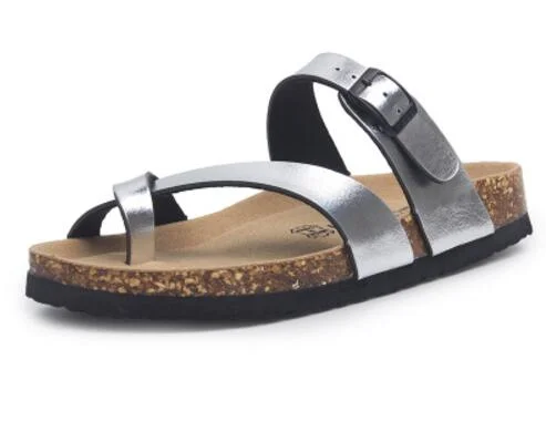 flower print cork sandals women clip toe slippers narrow band flip flops lovers platform sandals summer beach shoes size 45 c455