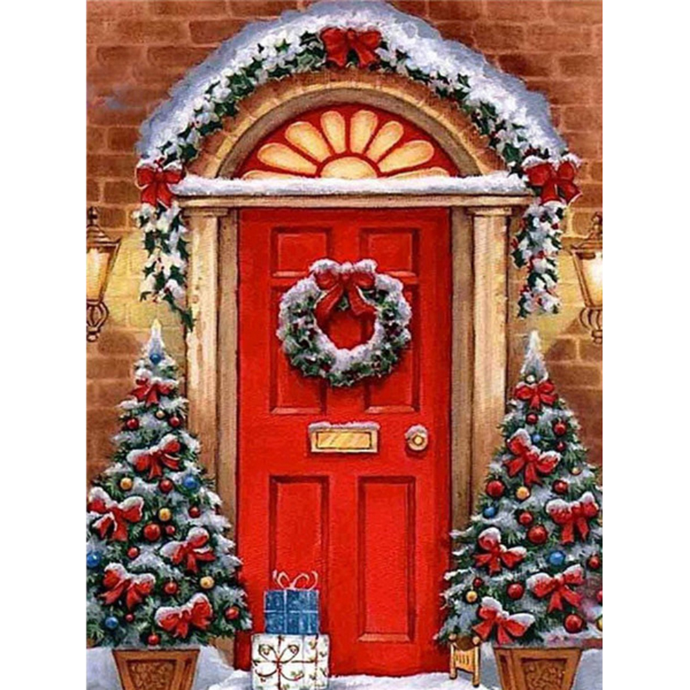 

Christmas Door - Round Drill Diamond Painting - 30*40CM, 501 Original