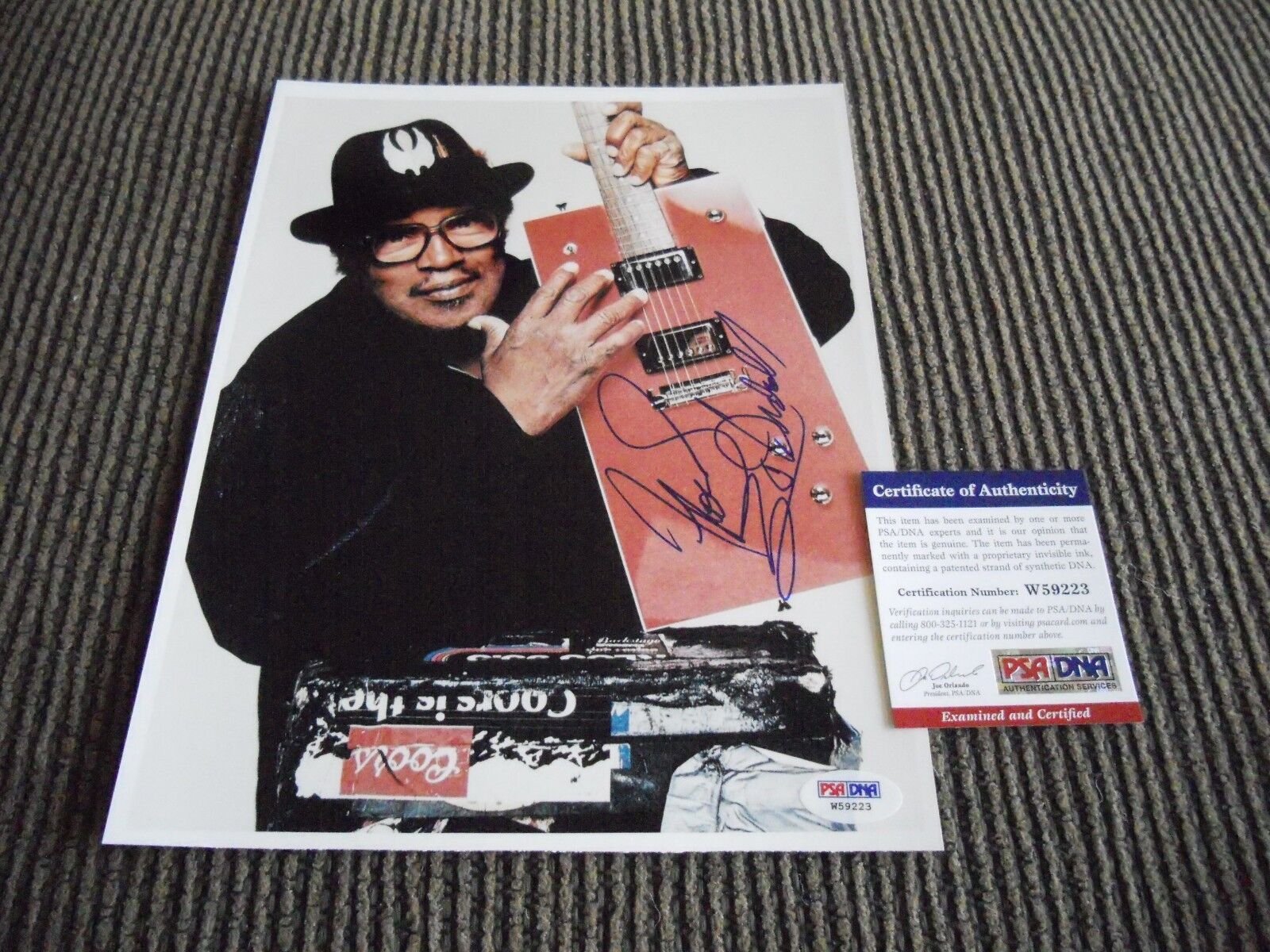 Bo Didley Blues Signed Autographed 8x10 Promo Color Photo Poster painting PSA Certified