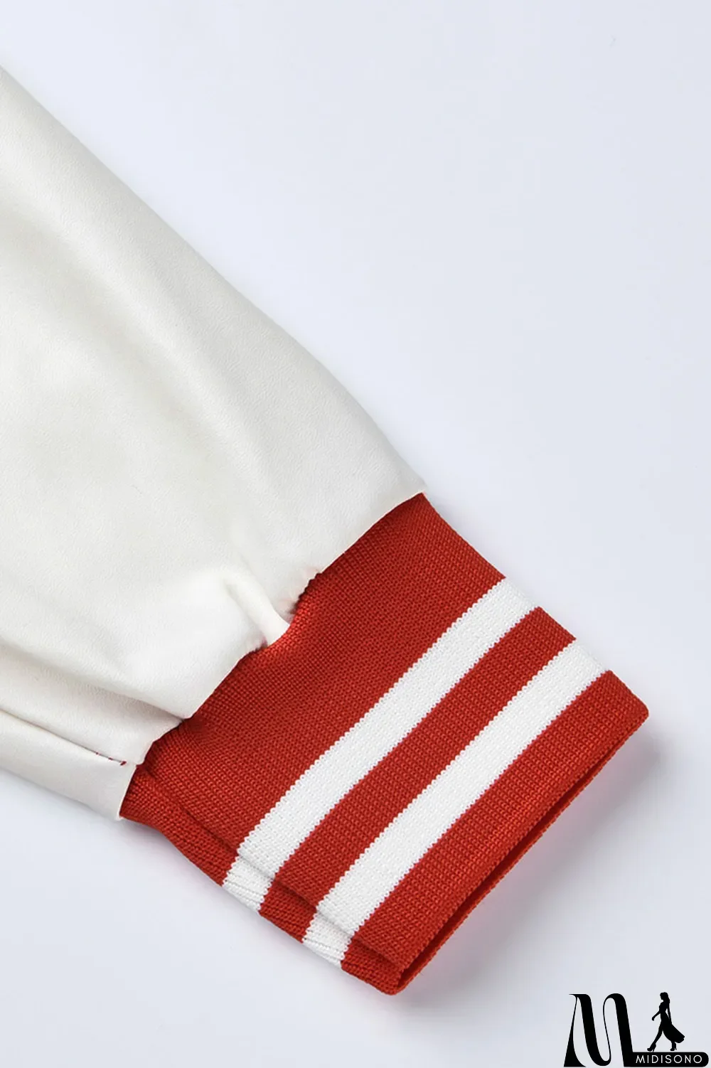 MidiSono - Blue Casual Print Patchwork Zipper Outerwear