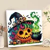 Diamond Painting - Partial Special Shaped Drill - Halloween Pumpkin(Canvas|30*30cm)