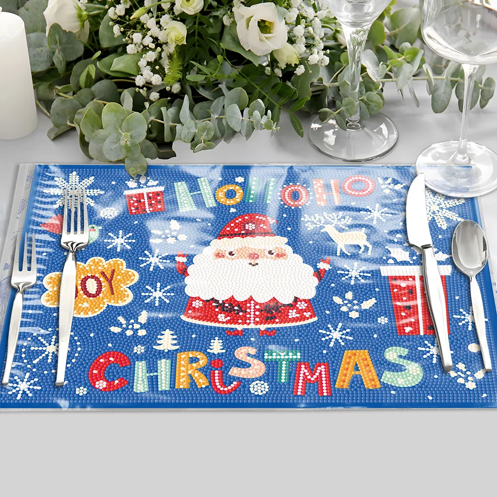 DIY Christmas Diamond Painting Placemats DIY Diamond Dot Kits for Home Decor