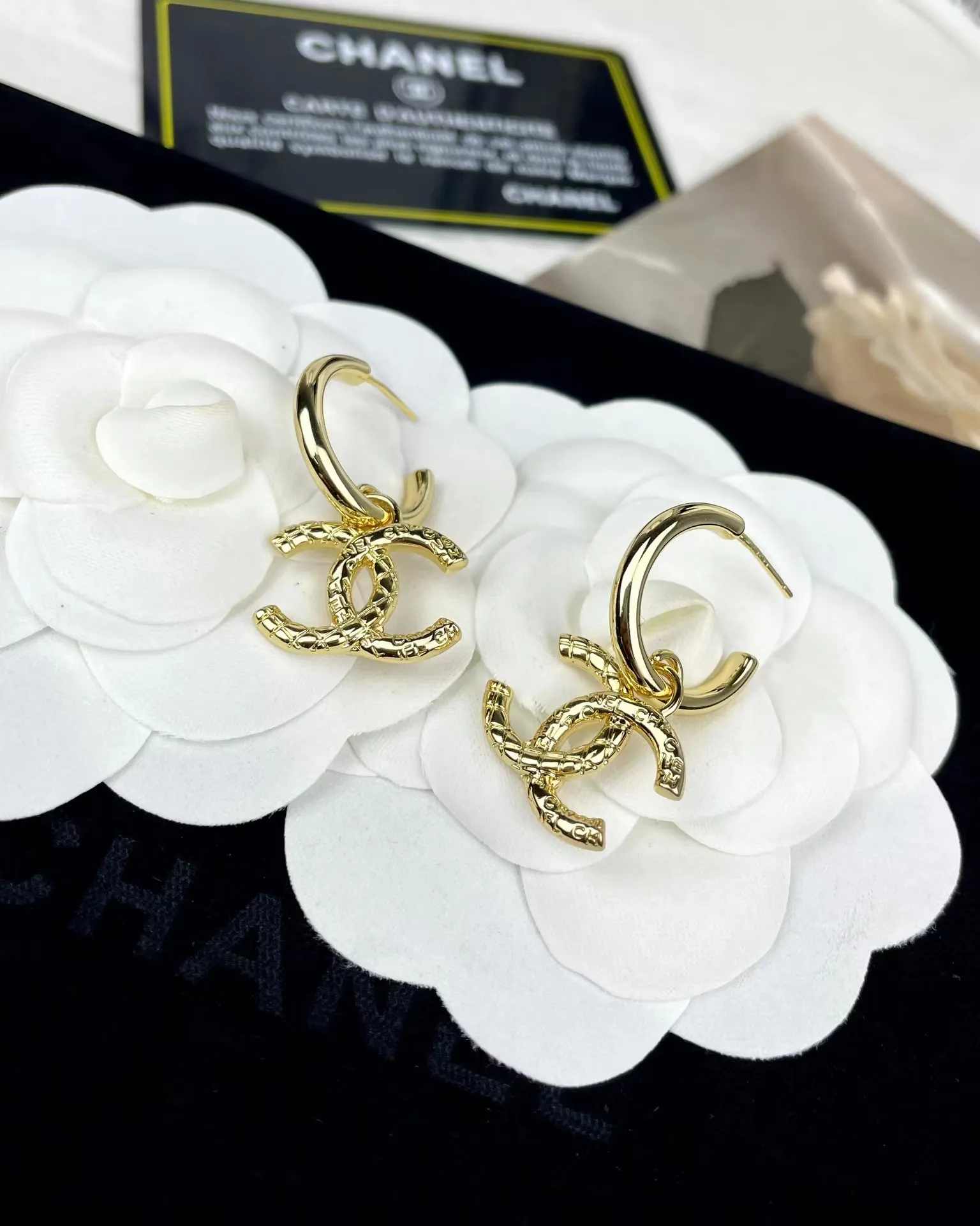 Chanel Golden Double C Earrings