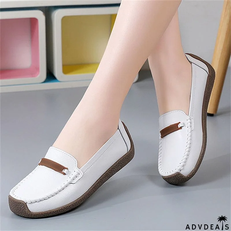 Women's Spring Summer Soft Soled Mother Round Toe Flat Shoes