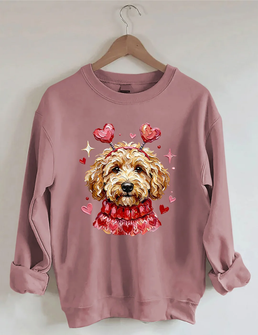 Goldendoodle Dog Valentines Sweatshirt