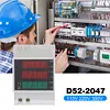 D52-2047 Din Rail Watt Meter Ammeter Voltage Current Monitoring Voltmeter