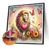 Diamond Painting-5D Full Round Drill Lovely Lion