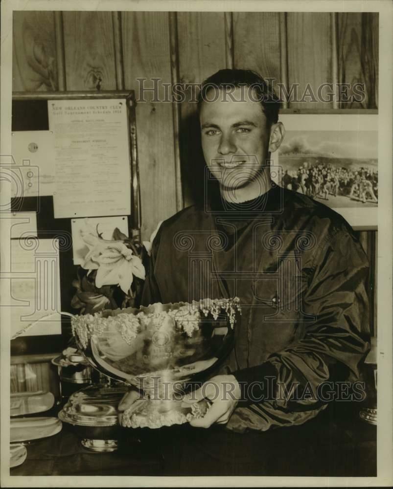 Press Photo Poster painting Golfer Eddie Merrins - nos23451