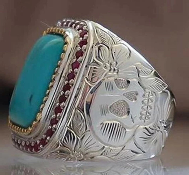 Fashion Geometric Alloy Artificial Gemstones Men’s Rings