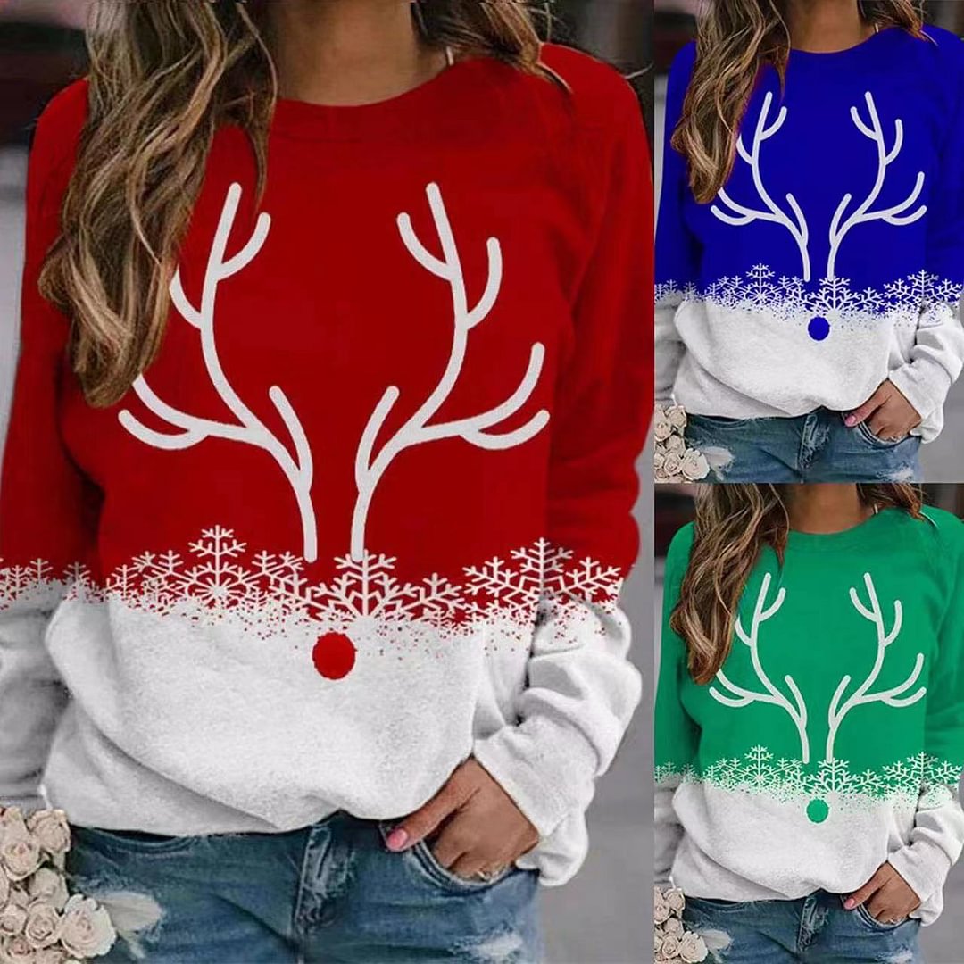 Holiday Spirit Reindeer Sweatshirt  LILYELF