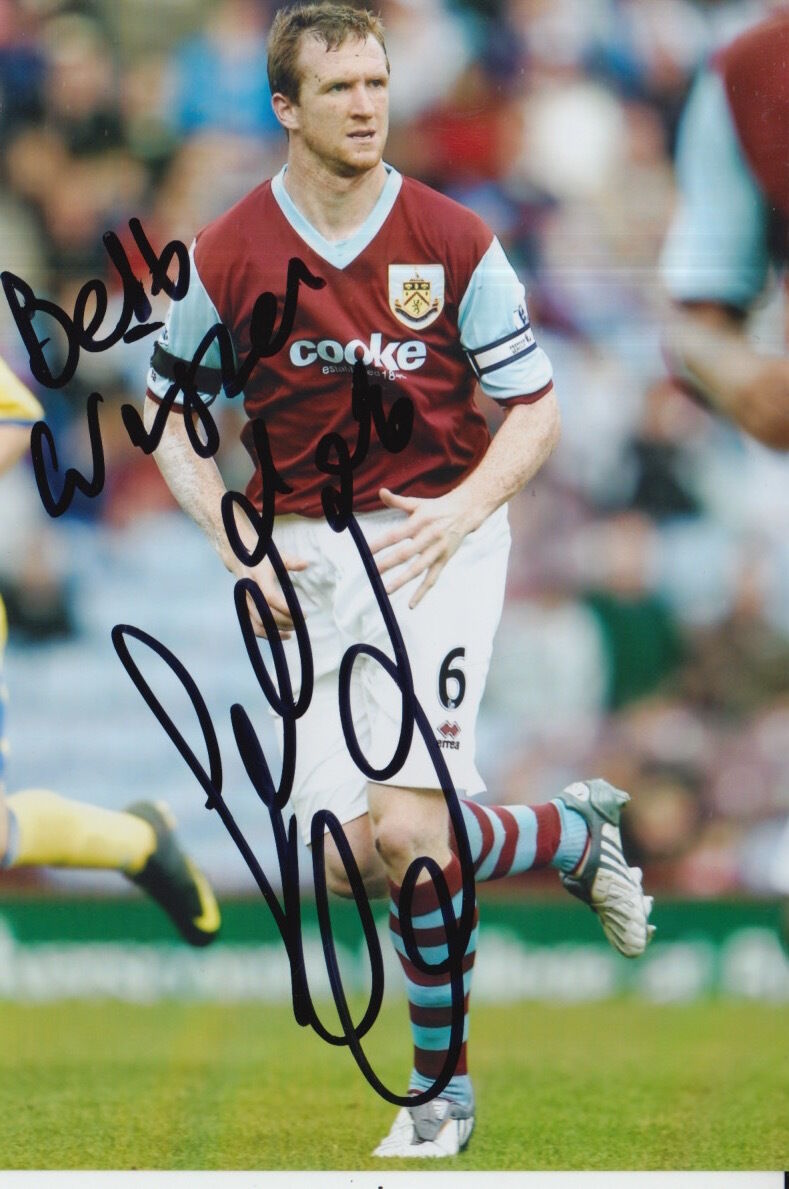 BURNLEY HAND SIGNED STEVEN CALDWELL 6X4 Photo Poster painting 1.