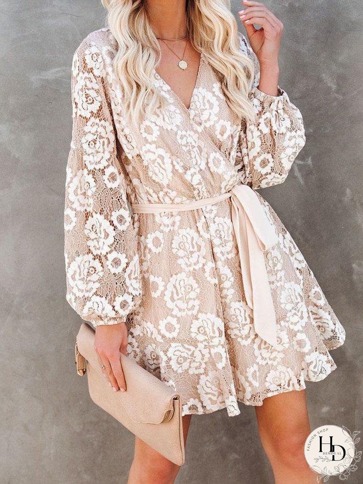 Bohemian Long Sleeve Print Dress