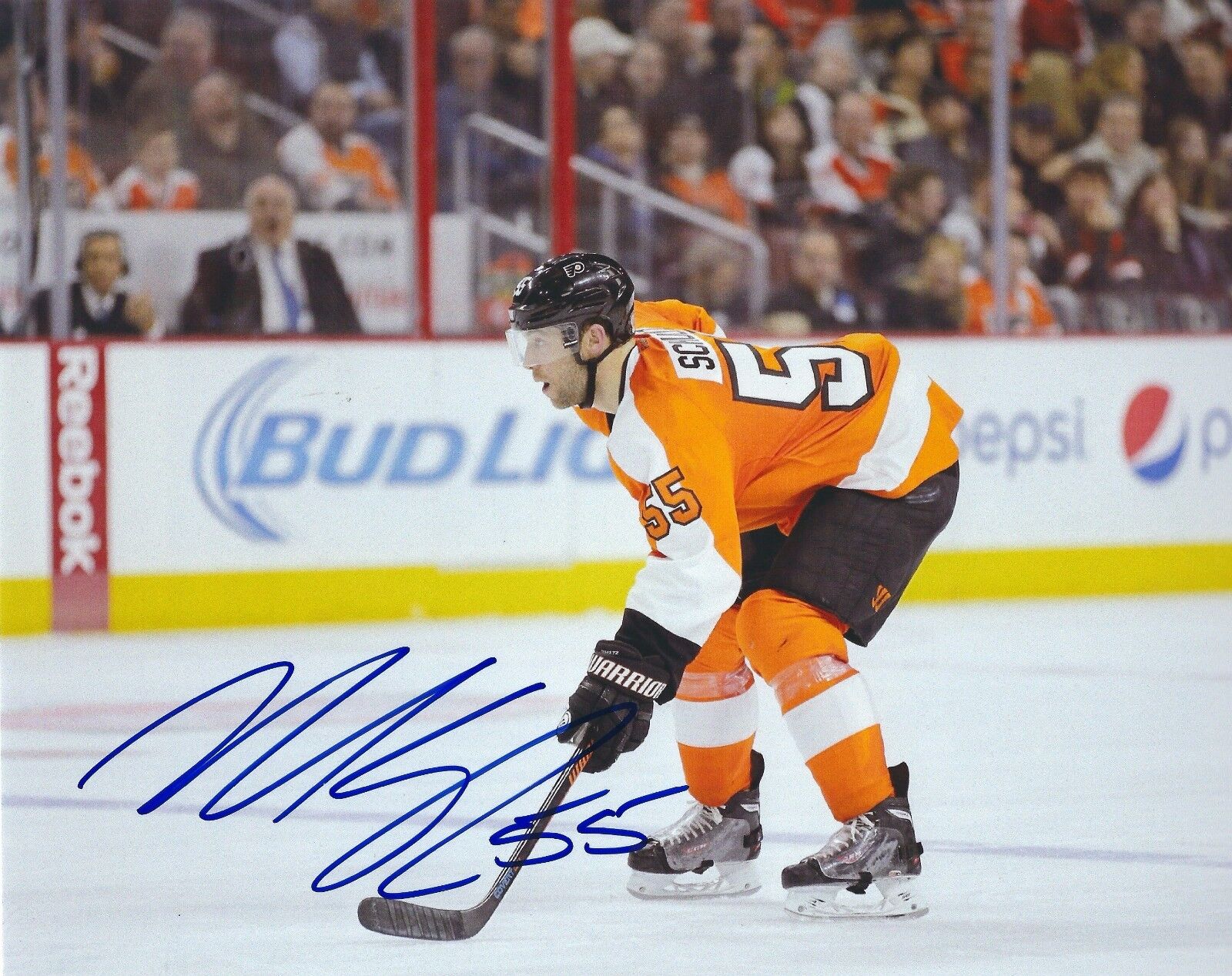 Signed 8x10 NICK SCHULTZ Philadelphia Flyers Autographed Photo Poster painting - COA