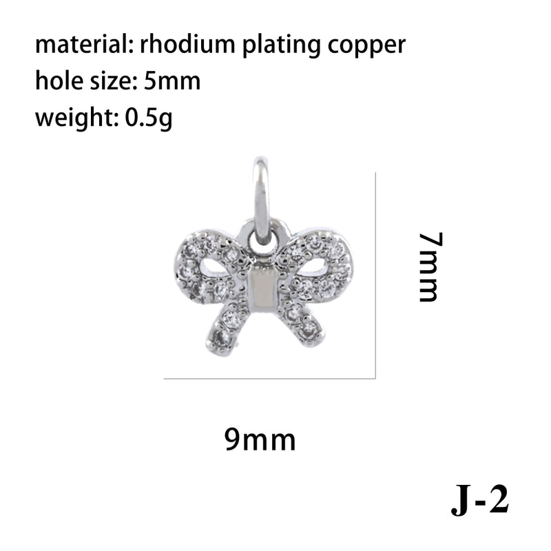 Elegant Minimalist Bee Dragonfly Butterfly Copper Plating Inlay Zircon 18k Gold Plated Charms