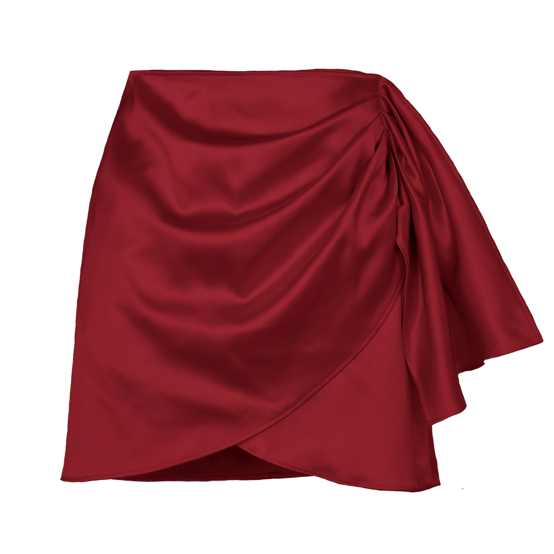Ootddress Satin Irregular Sexy Skirt Women Summer New High Waist A-line Fold Elegant Skirt Short Ladies Fashion Streetwears Y2k 2025
