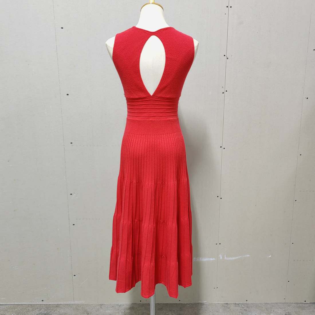 Ootddress Knit V-Neck For Women Maxi Dress Y2k Backless Fashion Knitwear Party Dress Casual Baggy High Waist Summer Female Dress