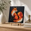 DIY Pre-Framed Fox Button Art Canvas Kit