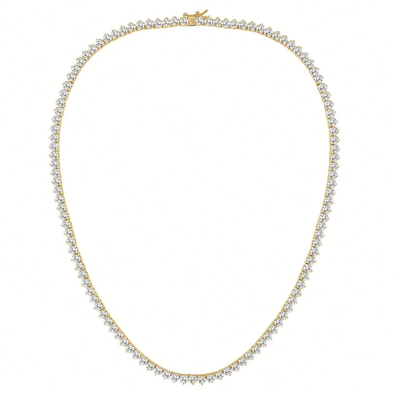 Ig Style Geometric Copper Zircon 18k Gold Plated White Gold Plated Unisex Necklace