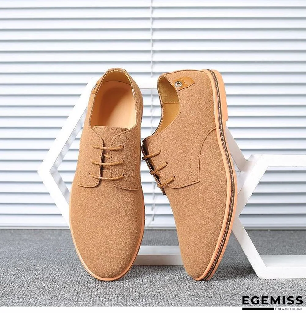 Big Size Suede Leather Men Shoes Oxford Casual Classic Shoes Comfortable Footwear | EGEMISS