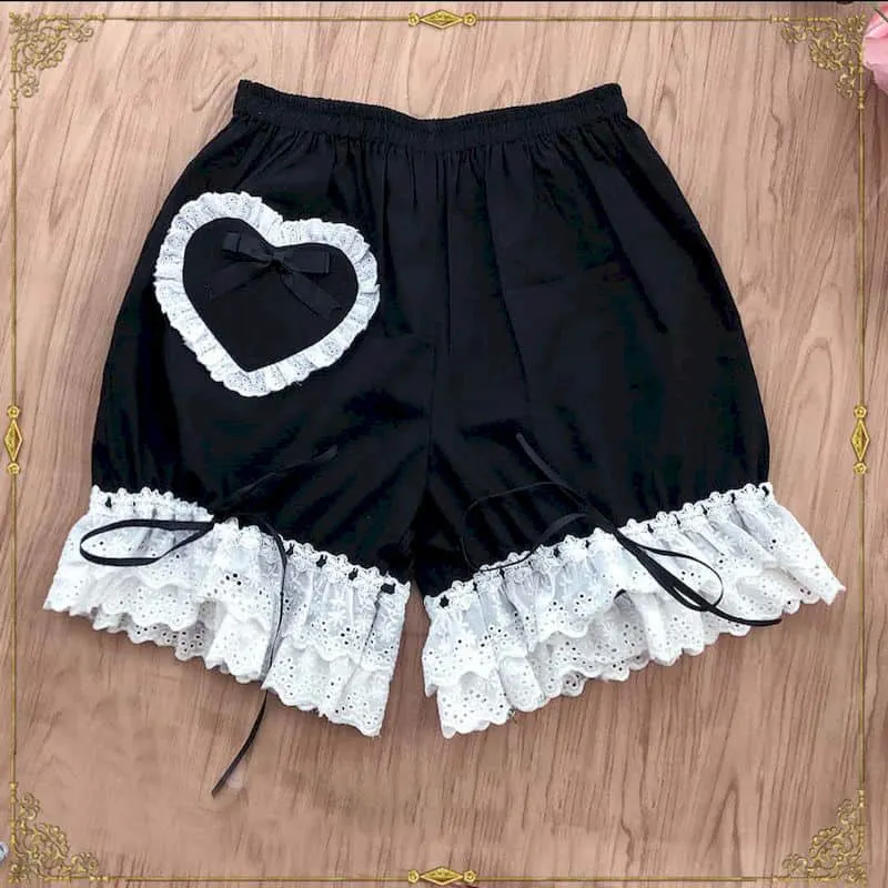 Soft Sister Shorts Lolita Cotton-trimmed Pumpkin Pants for Girls Anti-empty Leggings Home Shorts with Japanese JK Safety Pants