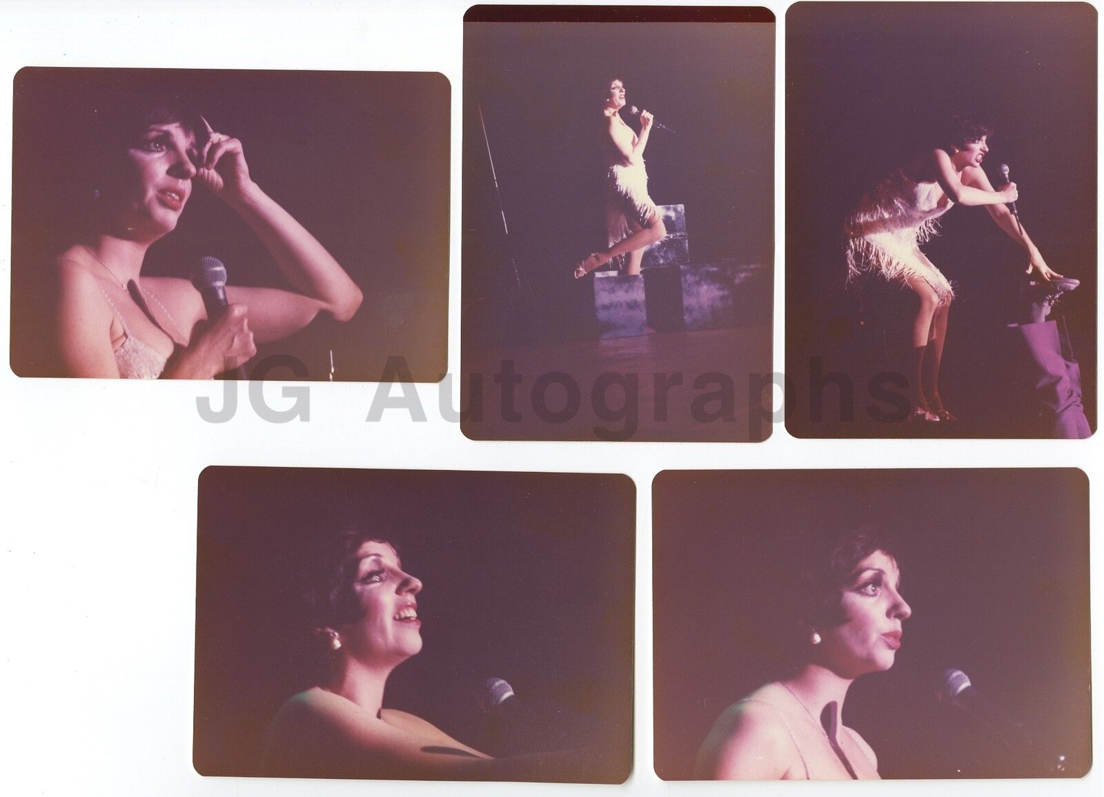 Liza Minnelli 5 Vintage Candid Photo Poster paintings by Peter Warrack Previously Unpublished