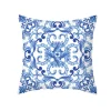 Blue Floral Plush Home Living Creative Sofa Cushion Pillow Cover