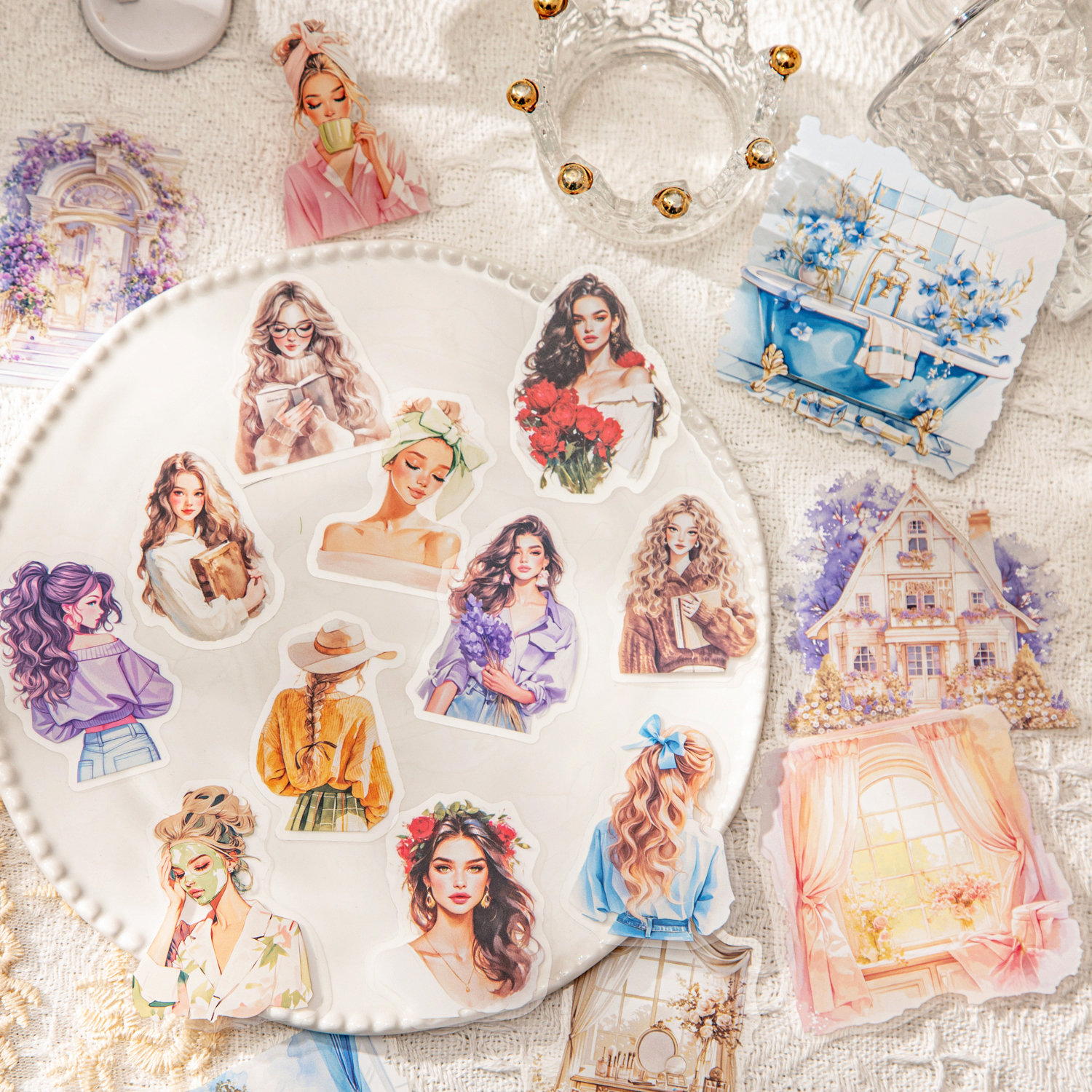 PET 스티커 - 타임 코너 시리즈 빈티지 캐릭터 커피