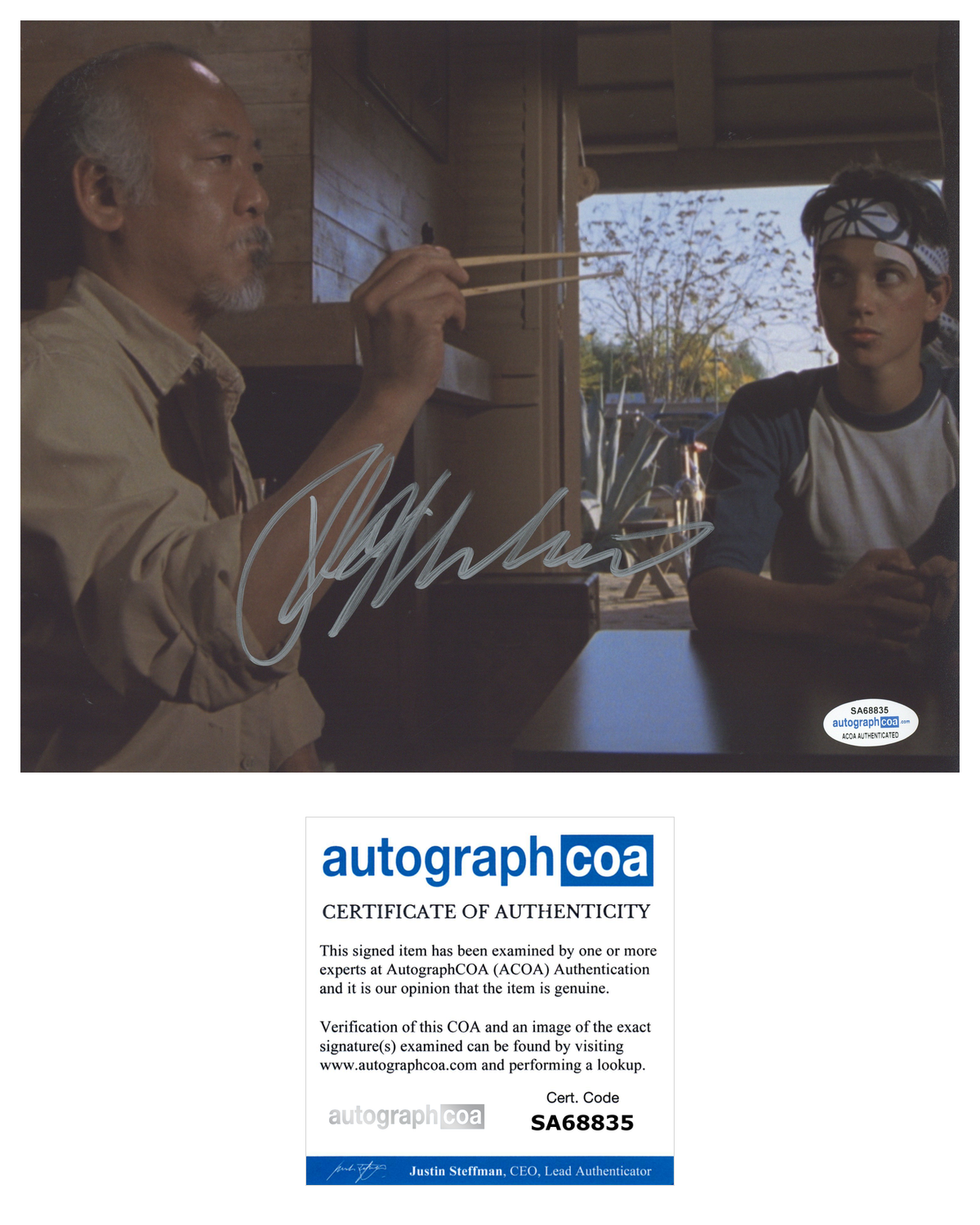 Ralph Macchio Signed Autographed 8x10 Photo Poster painting The Karate Kid Cobra Kai ACOA COA