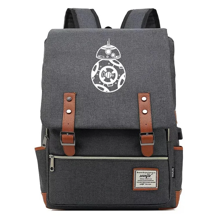 Mayoulove 2022 Star Wars BB-8 #5 Cosplay Canvas Travel Backpack School Bag-Mayoulove