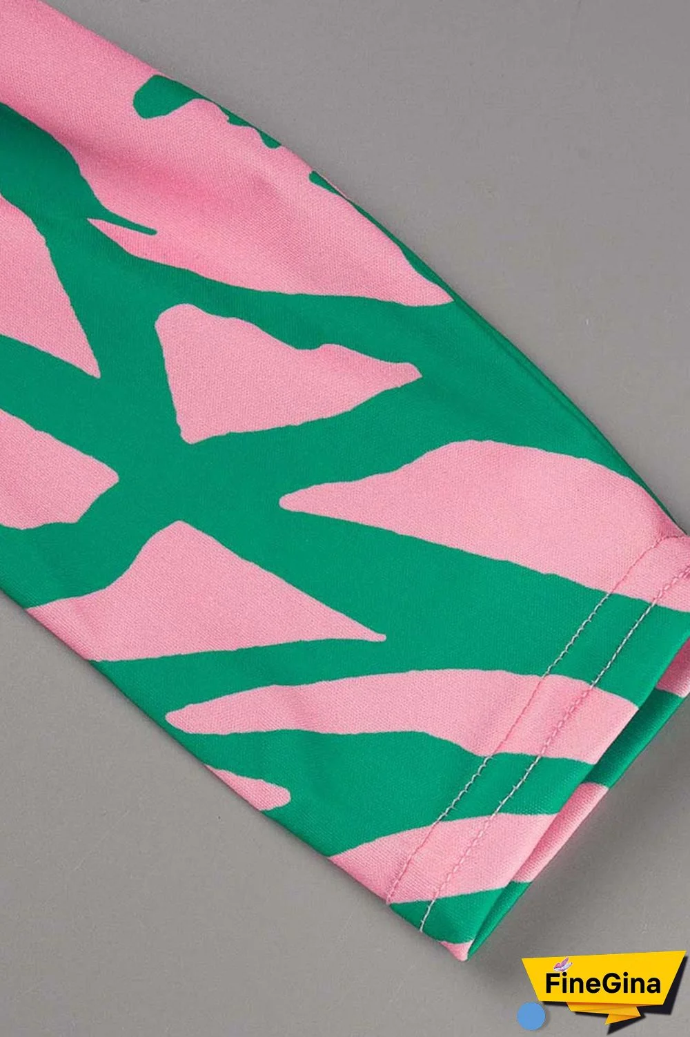 Khaki Casual Print Patchwork O Neck Long Sleeve Dresses