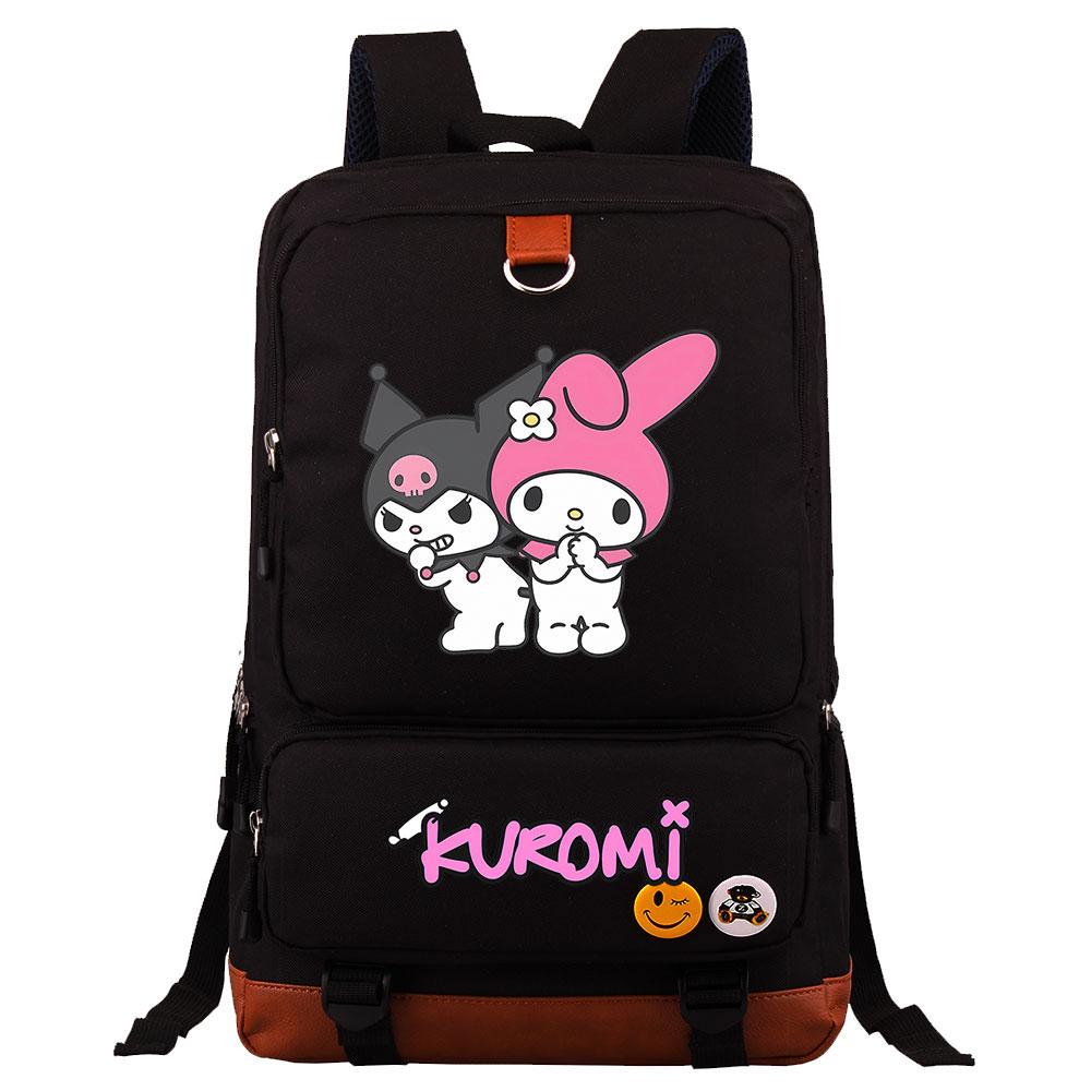 Mayoulove Kuromi Backpack Lightweight Design with Multiple Pockets for School and Outdoor Activities-Mayoulove