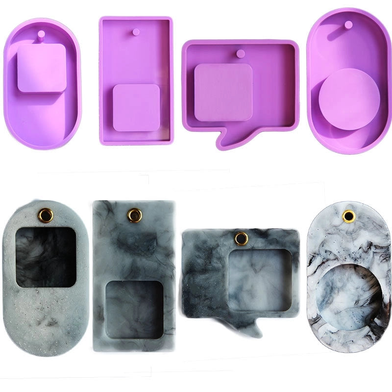 Youyou Mold Quicksand Hollow Micro Landscape DIY Tag Glue Drop Mold Gypsum Aromatherapy Car Pendant Mold