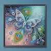 Butterfly Special Shaped DIY Partial Drill Diamond Painting Kit for Adults Beginners Home Decor Diamonds Paintings Gem Art 30x30cm