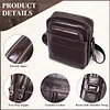 BAIGIO Herren Umh&auml;ngetasche Leder Herren Schultertasche f&uuml;r Herren Leder Herrentasche Vintage Schultertasche Crossbody Bag Messenger Bags f&uuml;r Herren Schwarz