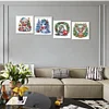 (US Local)4pack Xmas Animal-Crystal Rhinestone Diamond Painting(30x30cm)