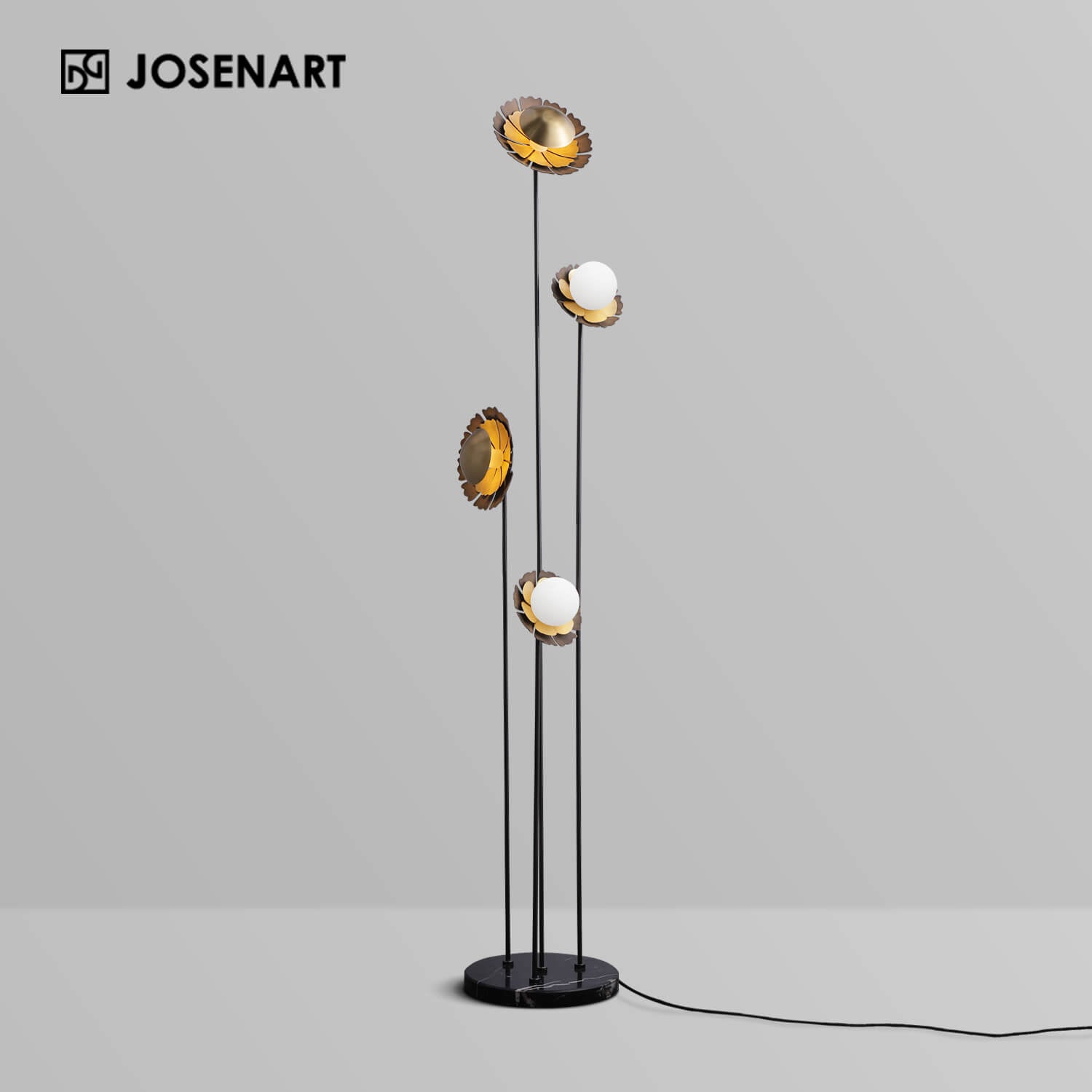 Modern Floral Metal Floor Lamp JOSENART Josenart