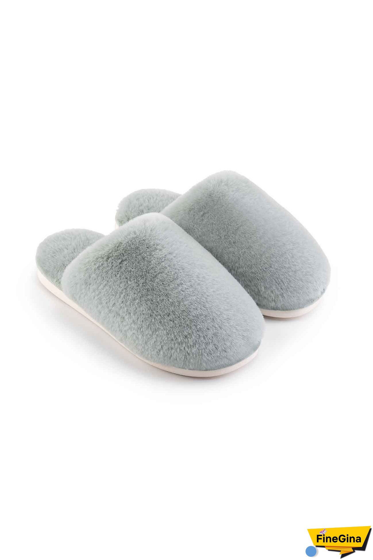 Solid Color House Plush Slippers