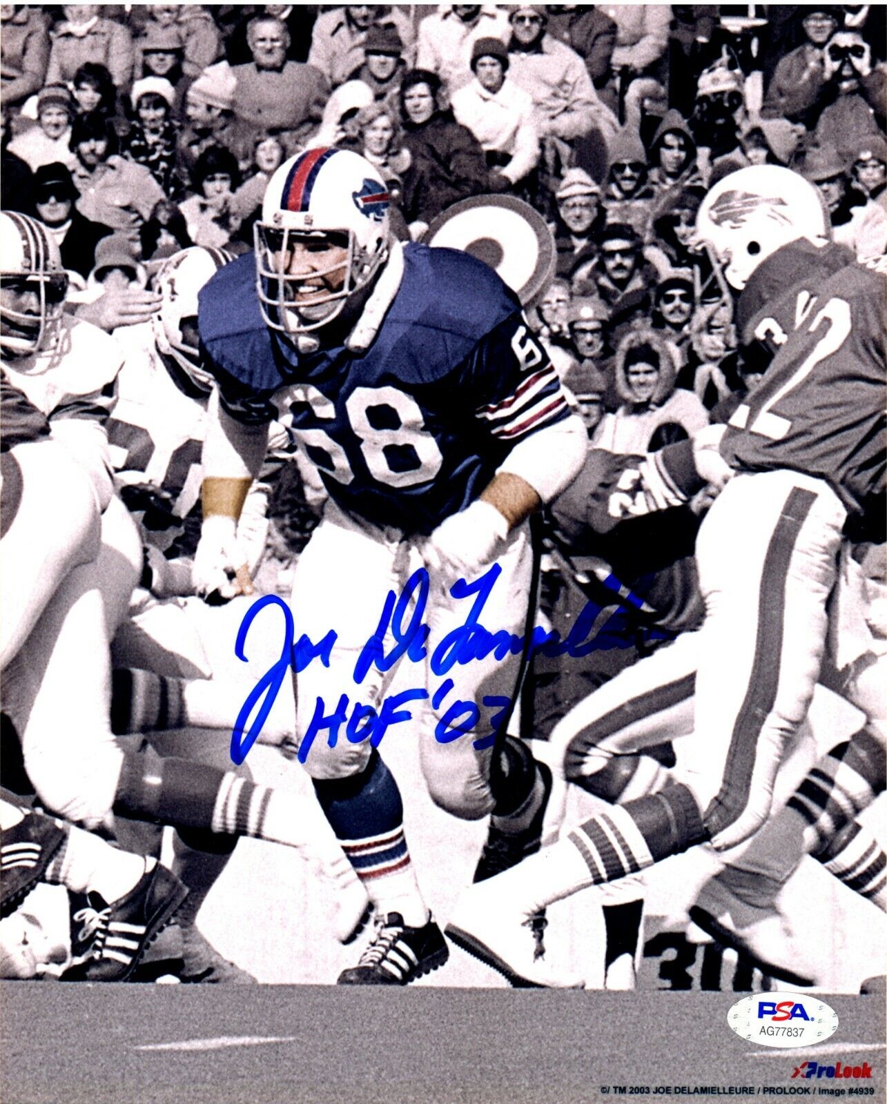 Joe Delamielleure autographed signed inscribed 8x10 Photo Poster painting Buffalo Bills PSA COA