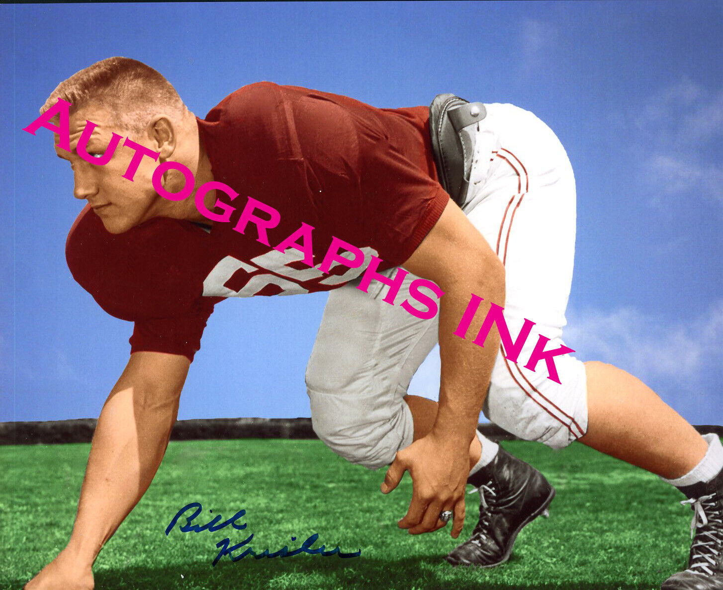 Bill Krisher autographed 8x10 Oklahoma Sooners In Person AFL #1