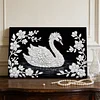 uk.everydayedeals DIY Pearl Painting With Frame - Handmade Self-Adhesive Pearls - Swan(20*30cm)