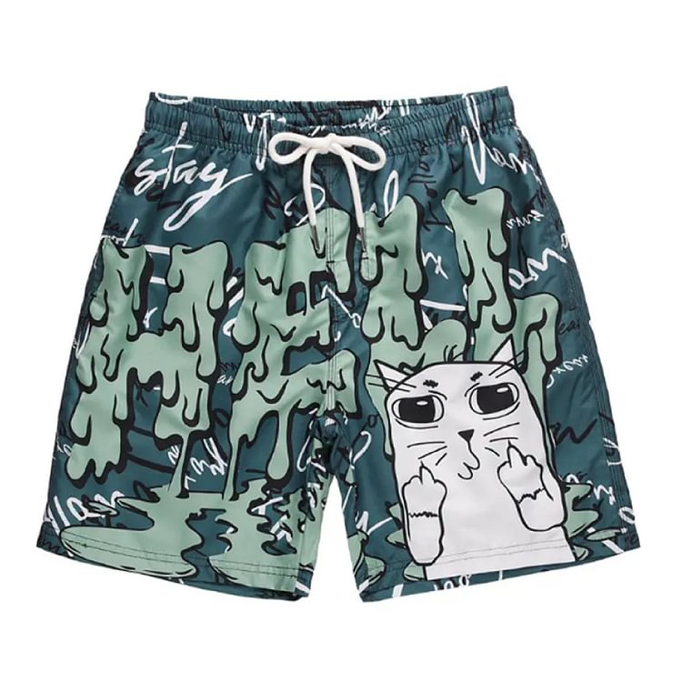 Relaxed Graphic-print Drawstring Shorts