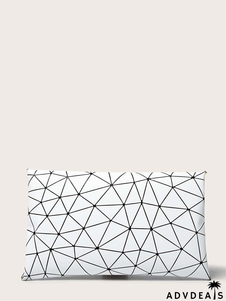 Geometric Graphic Clutch Bag