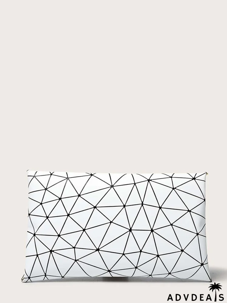 Geometric Graphic Clutch Bag