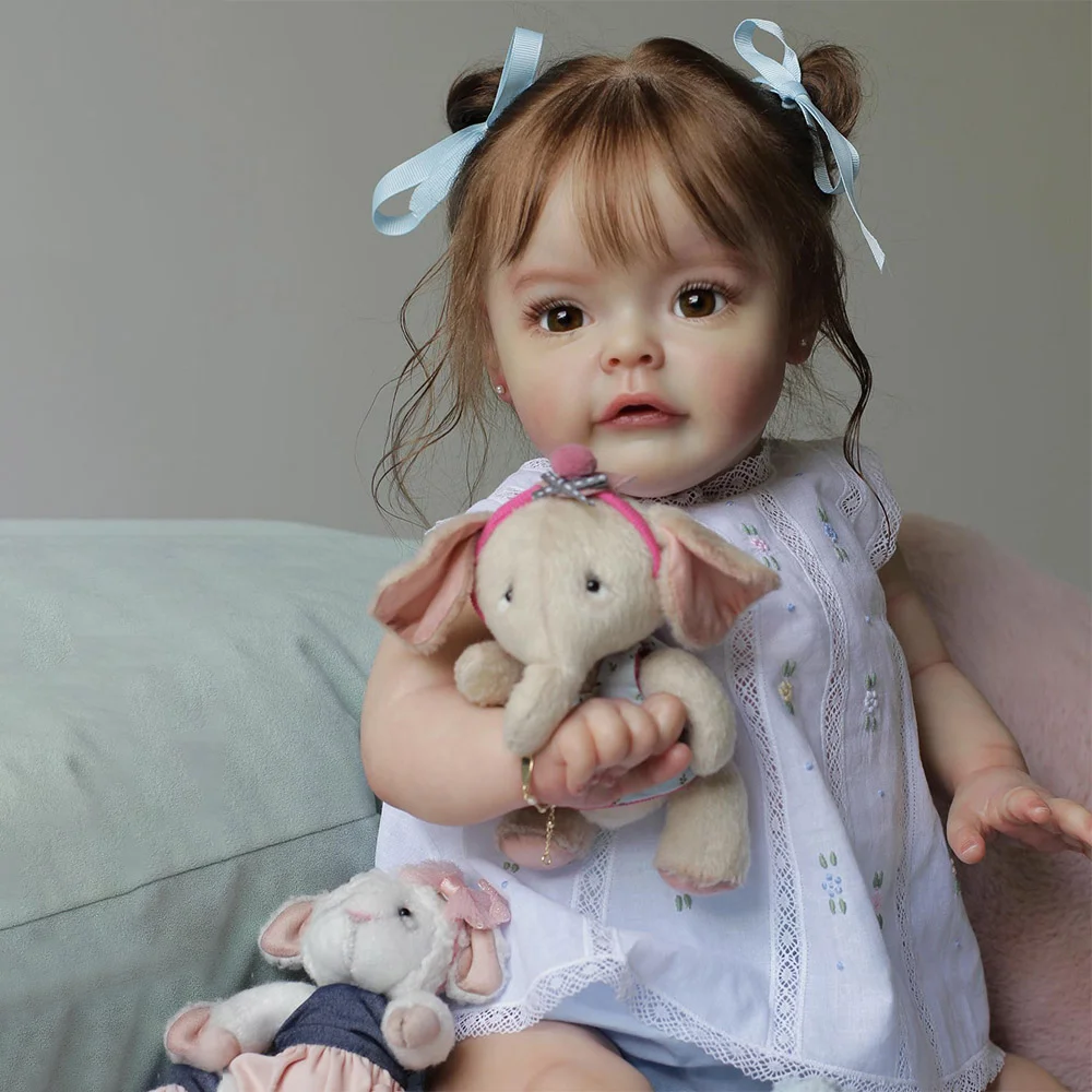 [Heartbeat💖 & Sound🔊] 17"&22" Silicone Vinyl Lifelike Eyes Opened Cute Reborn Baby Toddler Girl Doll Bearit with Posable and Chubby Limbs -Creativegiftss® - [product_tag] RSAJ-Creativegiftss®
