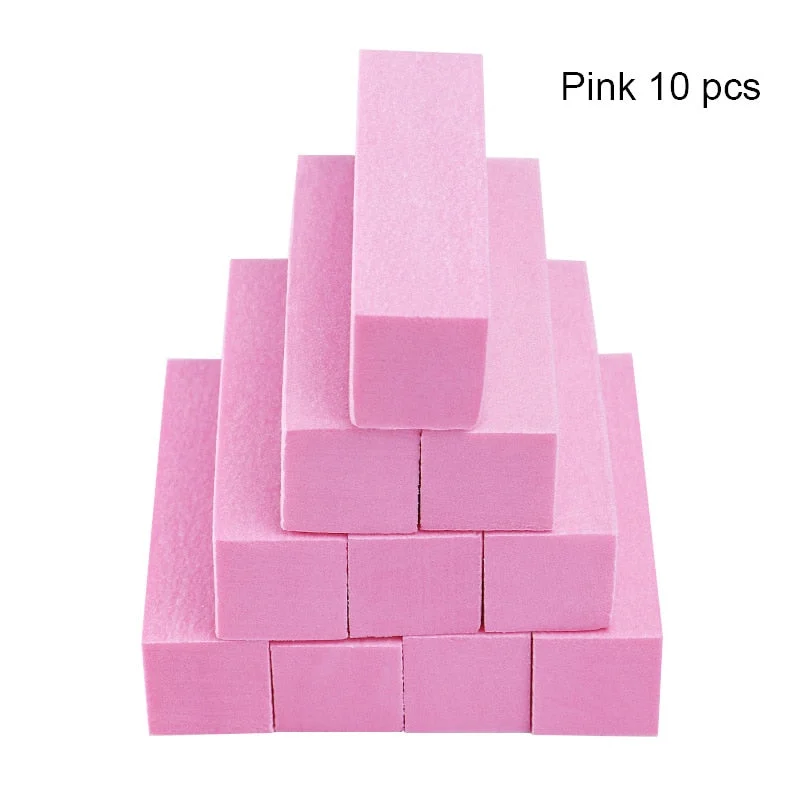 Pink White Buffing Sanding Files Block Pedicure Manicure Care Sponge Nail Art Buffer Grindig Polishing No Hurt Nail Art Tools-Nail Inspo