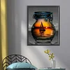 Sailing Boat In A Bottle - 11CT Counted Cross Stitch 40*50cm/15.75*19.69in