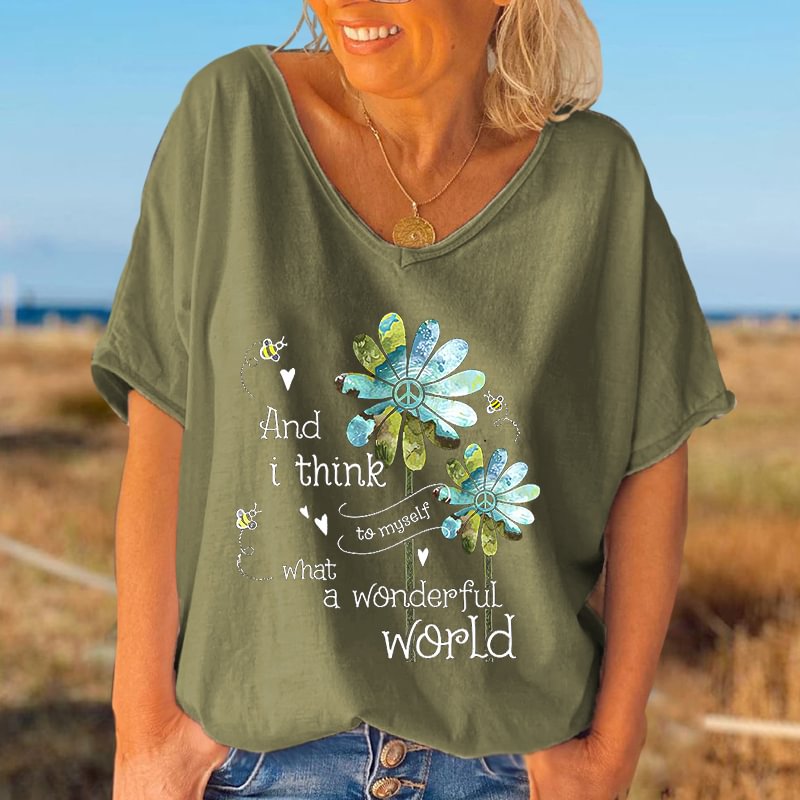 And I Think To Myself What A Wonderful World Daisy Tees