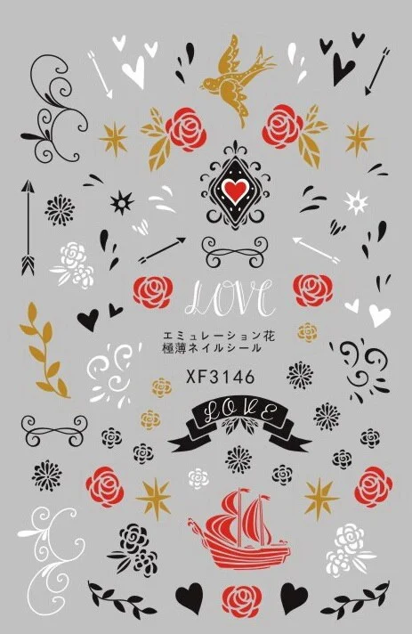 Nail Art Decals Colorful Glass Sticker for Nail Self-adhesive DIY Sticker Decals Manicure for Nail Art Sticker Design Decoration